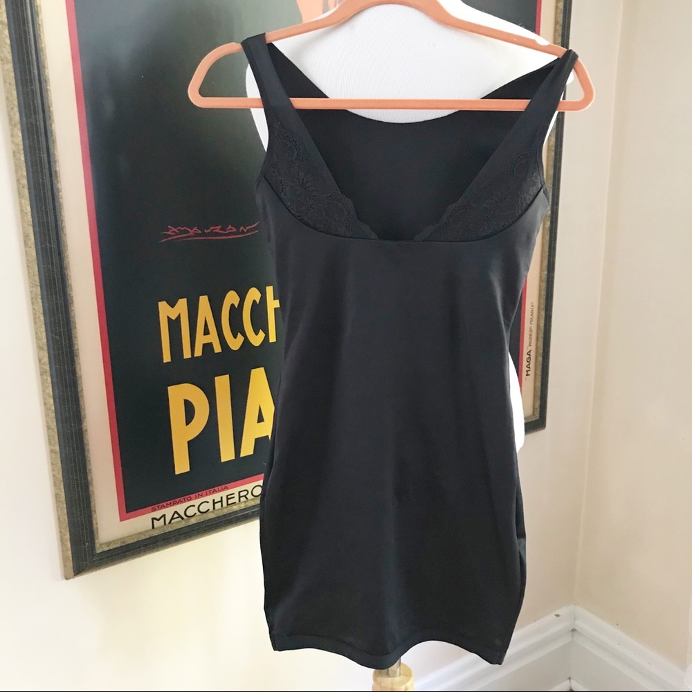 Flexees Black Firm WYOB Slip Shapewear Sz Large